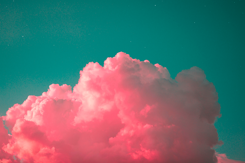 ροζ σύννεφα αισθητικά πρωτότυπα σουπλά - TenStickers