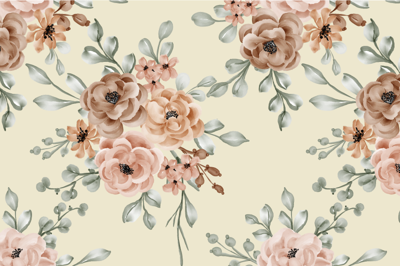 ρομαντικά μεγάλα τριαντάφυλλα λαδομπογιά κομψά σουπλά - TenStickers