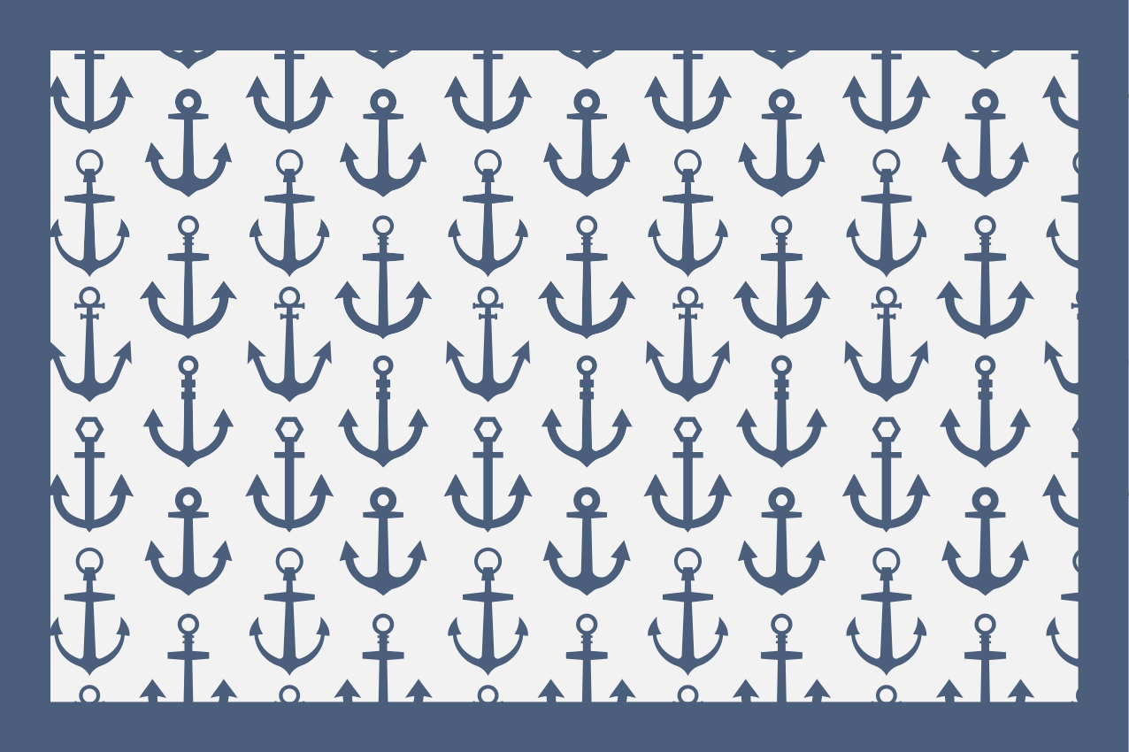 Πρωτότυπο σουπλά με σχέδιο άγκυρας - TenStickers