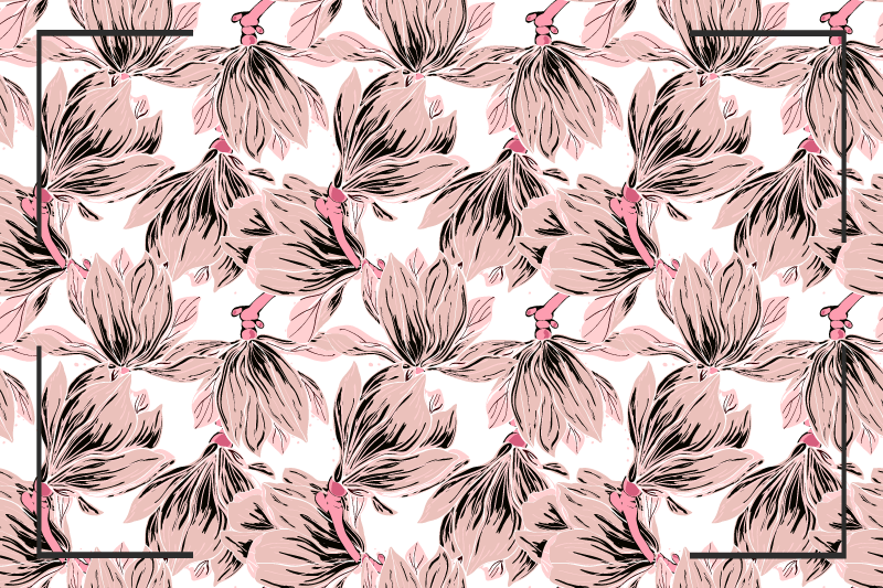 πολλαπλά λευκά και ροζ σουπλά μανόλιας - TenStickers