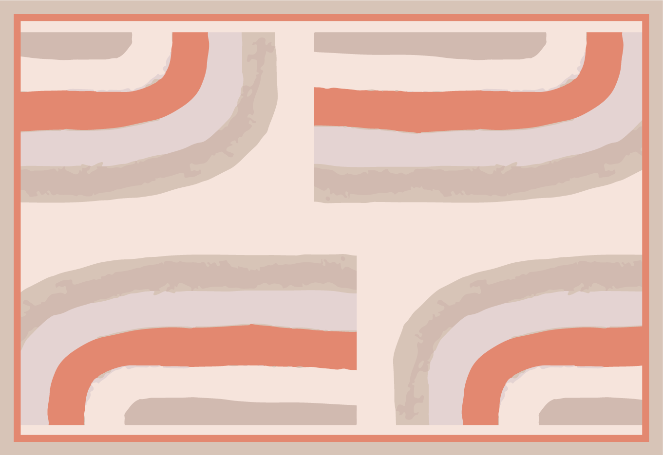 Σουπλά μοντέρνο με πολύχρωμα καμπυλωτά σχέδια - TenStickers