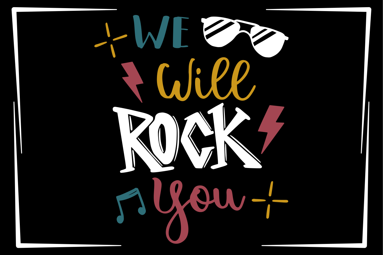 "we will rock you" πρωτότυπα σουπλά - TenStickers