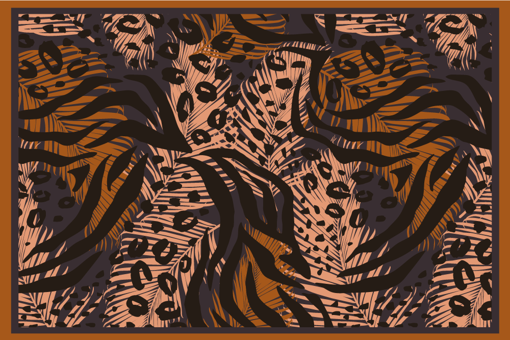 σουπλά βινυλίου λεοπάρ και φυτών - TenStickers