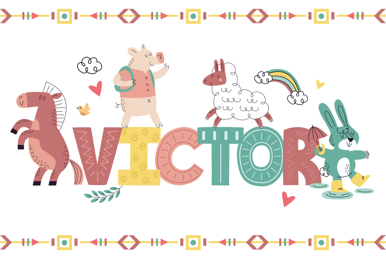 Παιδικά ζώα φάρμας με προσαρμοσμένα σουπλά ονομάτων - TenStickers