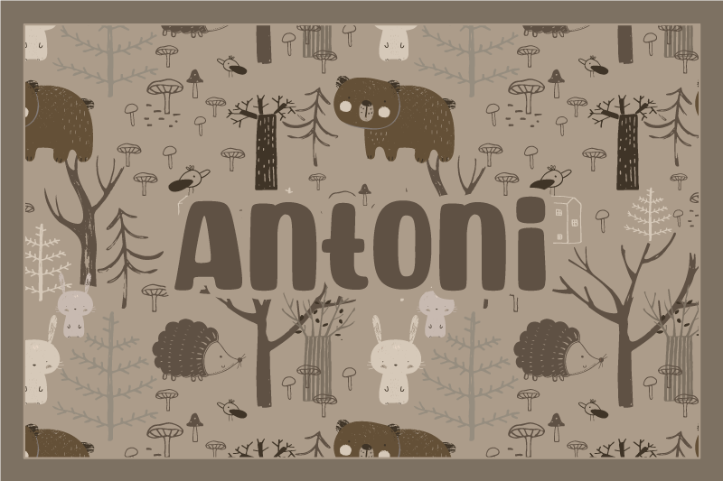 σουπλά σκανδιβανικού στυλ για ζώα του δάσους - TenStickers