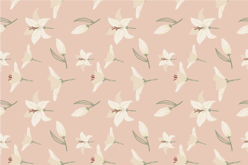 αυθεντικό σουπλά λευκό κρίνο σε γυμνό φόντο - TenStickers