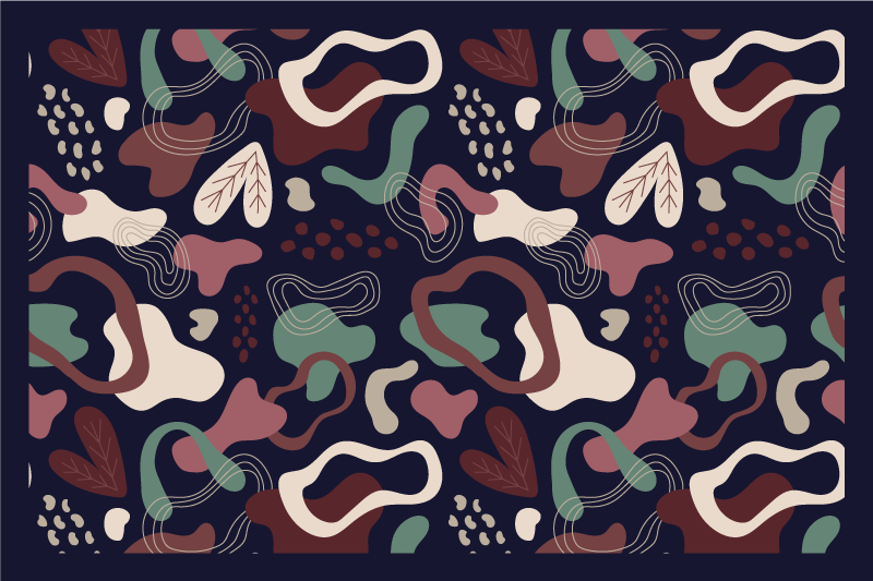 αφηρημένη τέχνη κόκκινο και πράσινο μοτίβο σουπλά - TenStickers