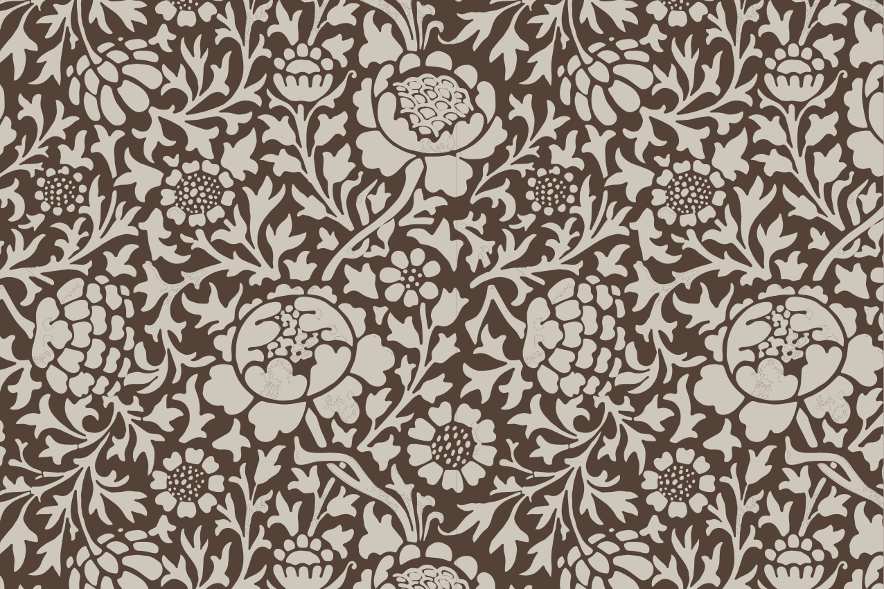 Vintage φλοράλ στάμπα ορθογώνια σουπλά - TenStickers