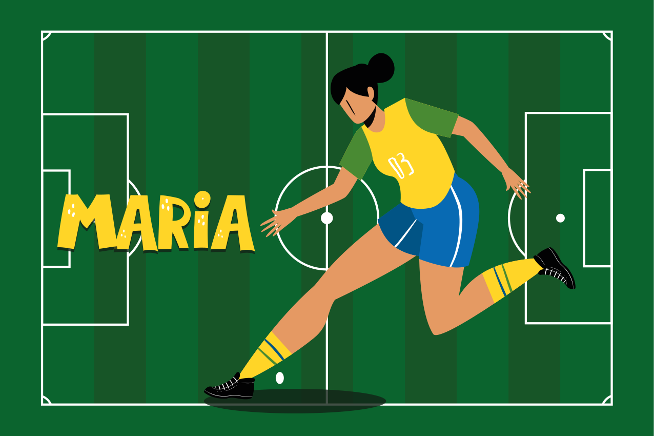 προσαρμοσμένα σουπλά ποδοσφαιριστή κοριτσιών - TenStickers