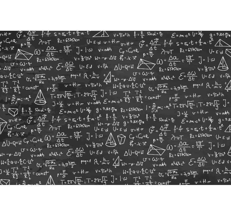 κρεβατοκάμαρα Τοιχογραφία τοίχου μοτίβο μαυροπίνακα μαθημα - TenStickers