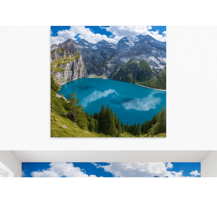 Φωτοταπετσαρία βουνού χρυσά βουνά ηλιοβασιλέματος - TenStickers