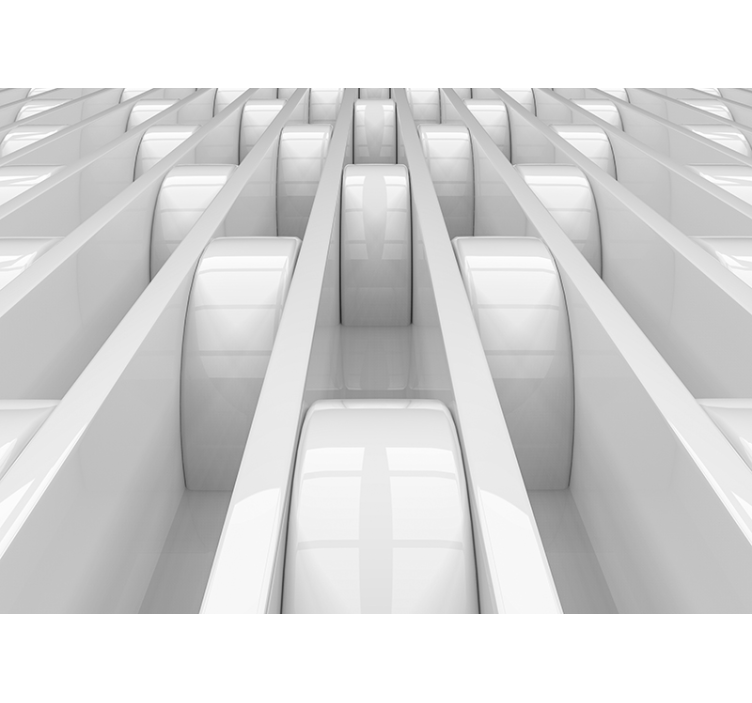 Φωτοταπετσαρία τρισδιάστατη σχέδιο γεωμετρικών σχημάτων - TenStickers