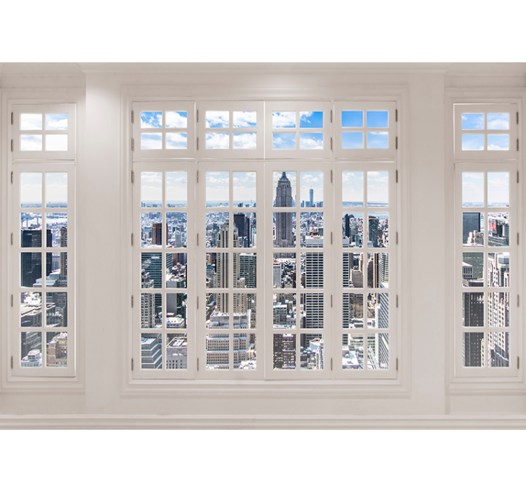 Ταπετσαρία σαλόνι παράθυρο στη Νέα Υόρκη - TenStickers