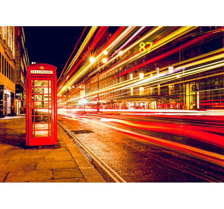 Ταπετσαρία τοίχου Λονδίνο εμβληματική νύχτα του Λονδίνου - TenStickers