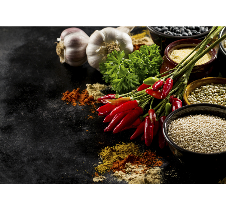 τοιχογραφία τρισδιάστατων τοίχων μπαχαρικών - TenStickers