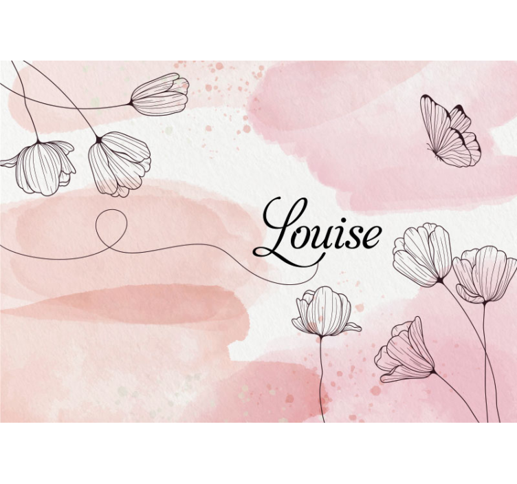 όμορφα λουλούδια με τοιχογραφία προσαρμοσμένη στον τοίχο - TenStickers