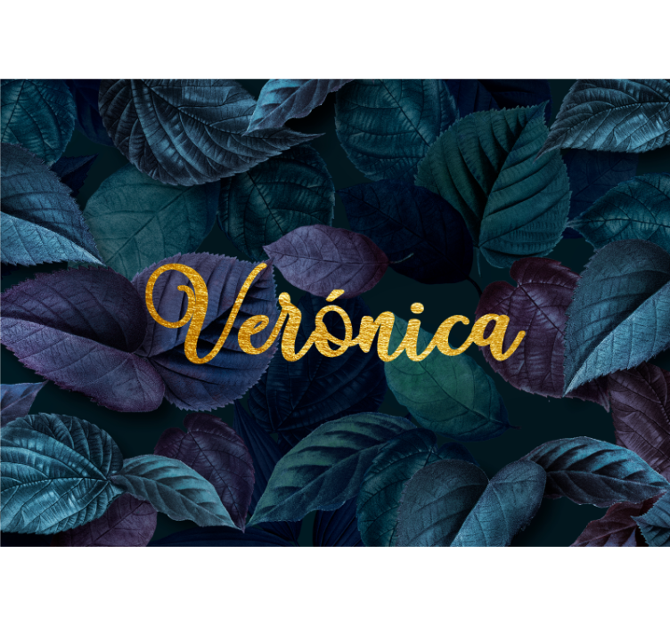 Φωτοταπετσαρία με λουλούδια κομψό μοτίβο φύλλων - TenStickers