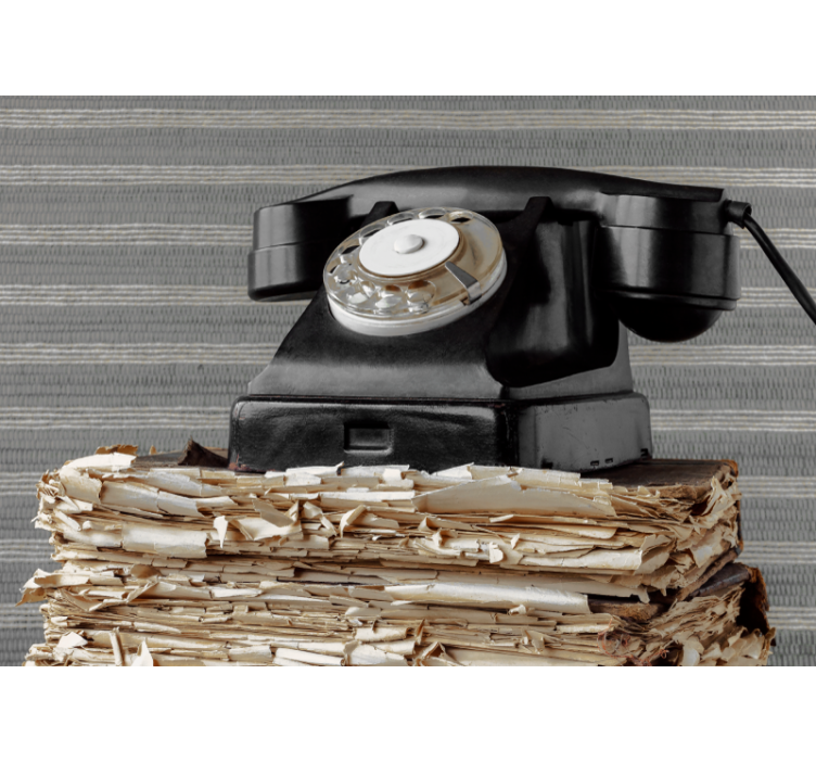 αντίκες τηλέφωνο vintage τοίχο τοιχογραφία - TenStickers