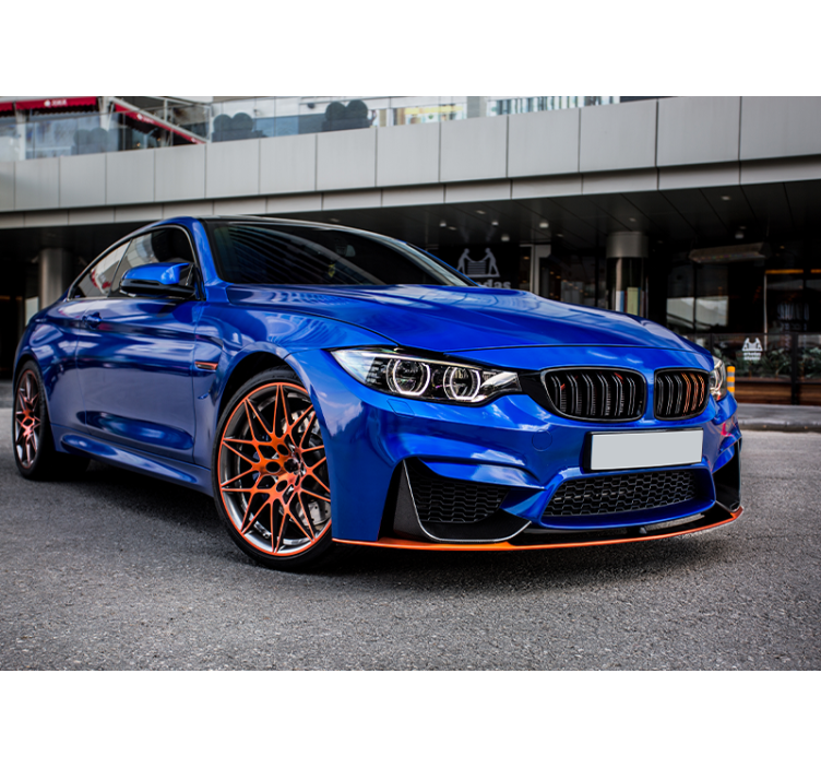 για τοιχογραφία μπλε σπορ αυτοκινήτου υπνοδωματίου - TenStickers