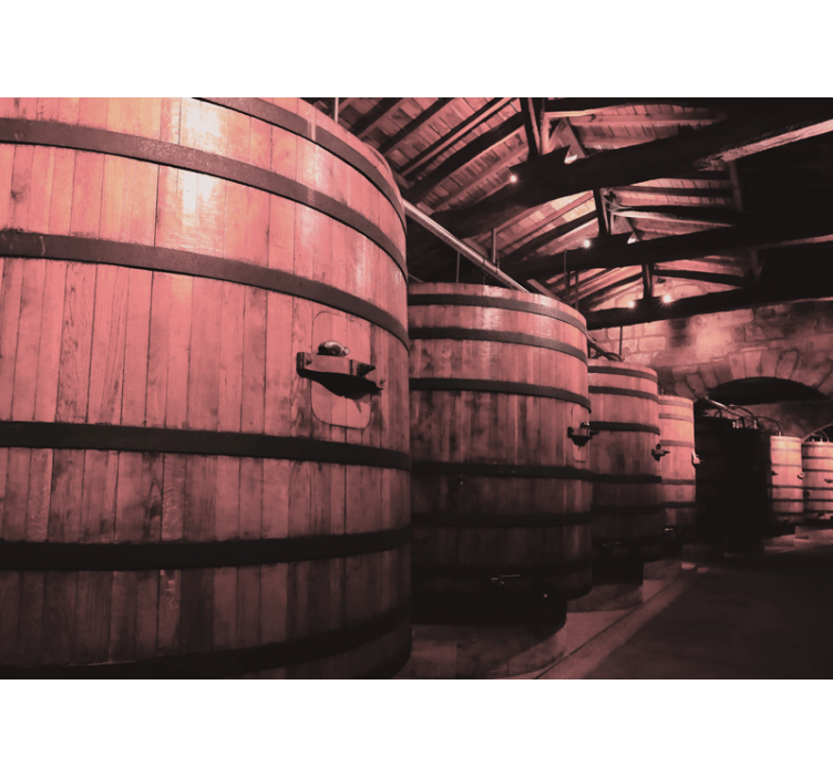 μεγάλα παλιά βαρέλια κρασιού vintage τοιχογραφία - TenStickers