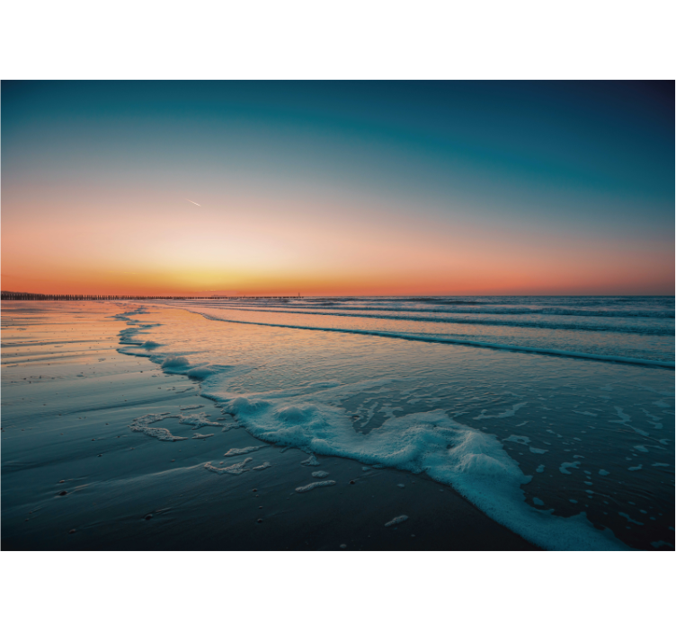 θέα της τοιχογραφίας του καθιστικού στον ωκεανό - TenStickers