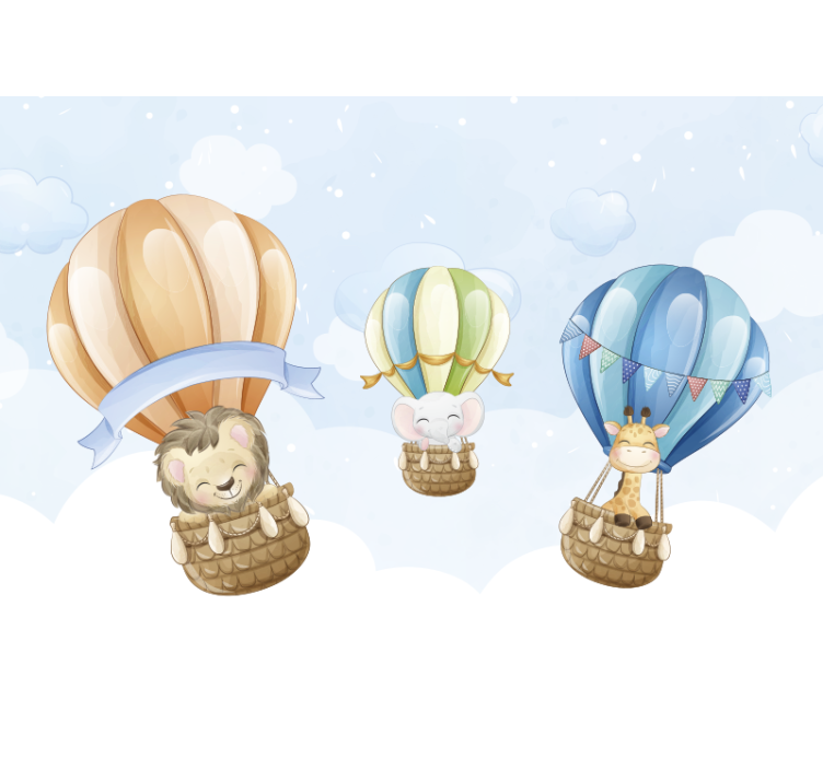 τοιχογραφία τοίχου σαλόνι baloon - TenStickers