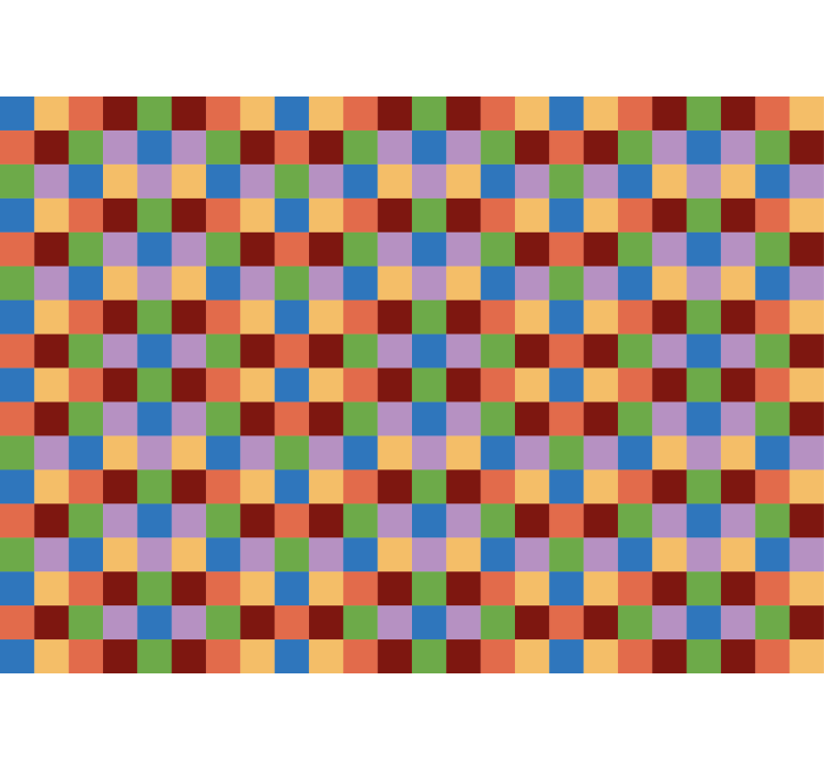 τοιχογραφία με πολύχρωμα πλακάκια - TenStickers