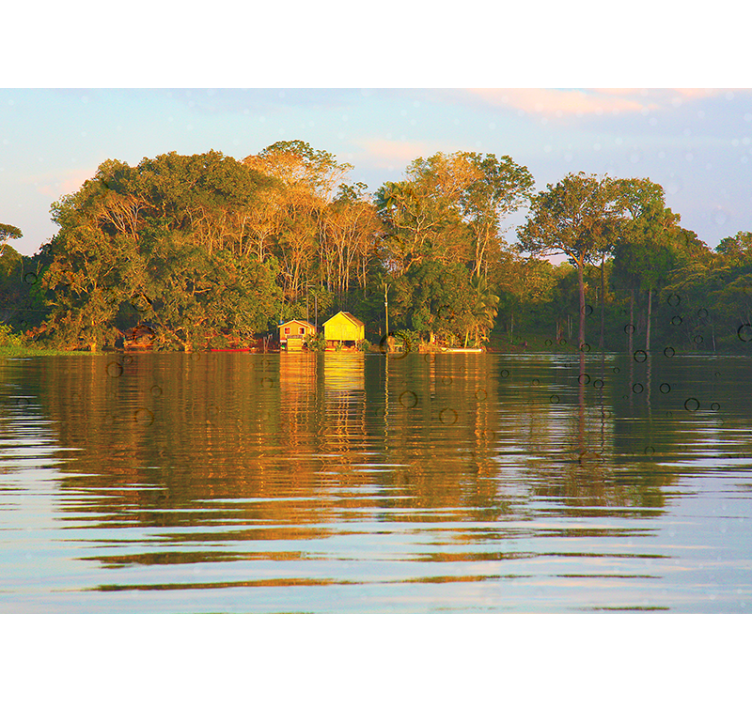 Ταπετσαρία φωτογραφίας τοπίου ήρεμος καθρέφτης νερού - TenStickers