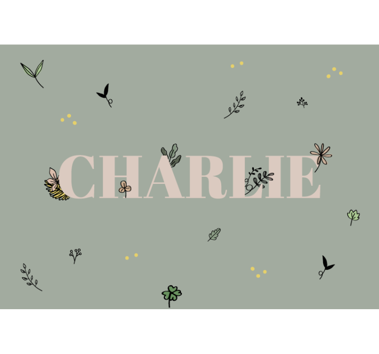 όνομα με φύλλα τοιχογραφίας - TenStickers