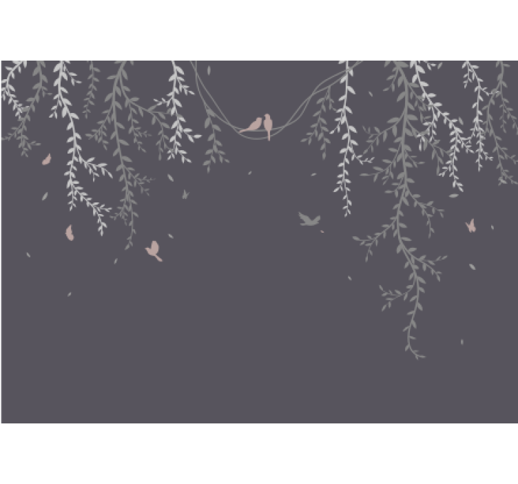 τοιχογραφία φύσης ανοιχτό λευκό λουλουδιών - TenStickers