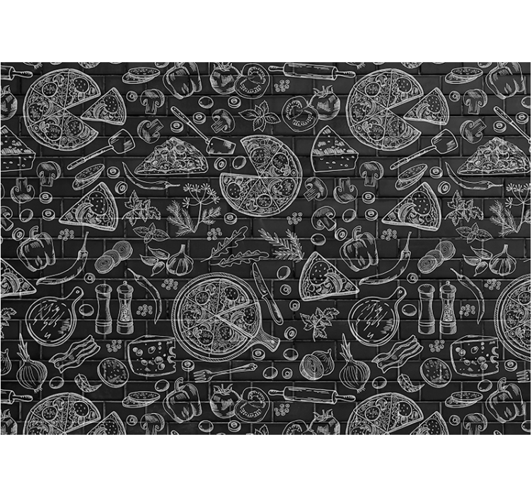 εστιατόριο και σύμβολα εστιατορίου τοιχογραφία κουζίνας - TenStickers