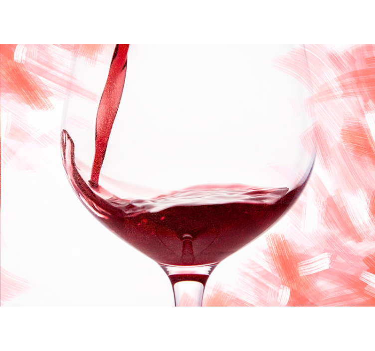 κλείστε επάνω τοιχογραφία κουζίνας κόκκινου κρασιού - TenStickers