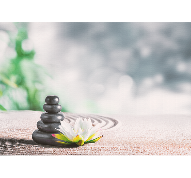 Zen ταπετσαρία φωτογραφίας γαλήνια στοίβαξη πετρών - TenStickers