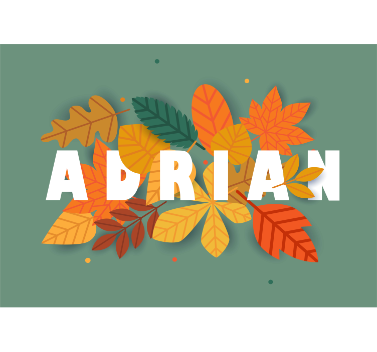 Φθινοπωρινά φύλλα και ονομασία εφηβικών τοιχογραφιών - TenStickers