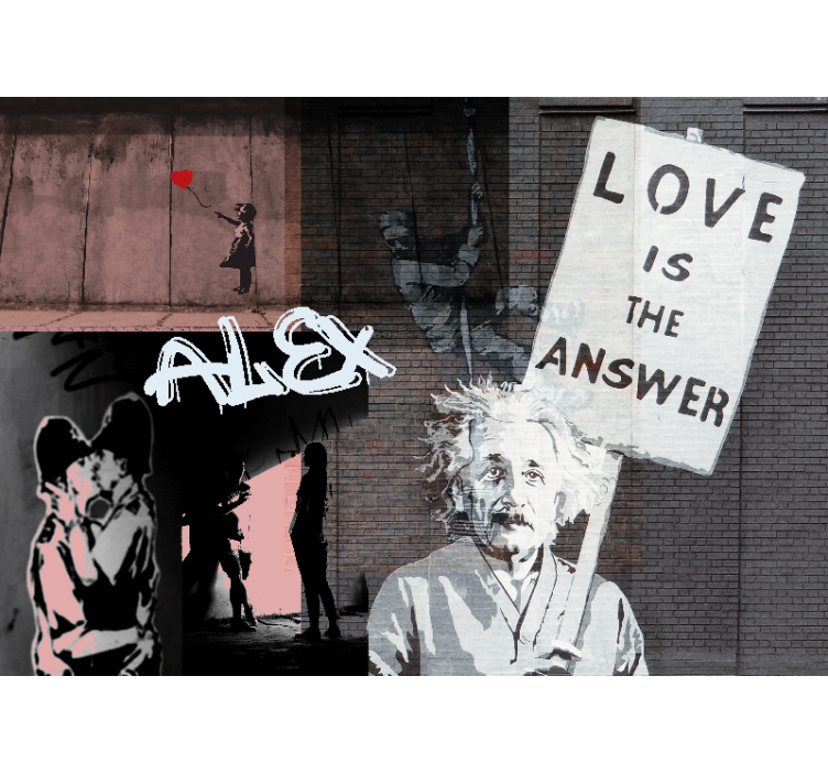 τοιχογραφία του banksy art montage - TenStickers