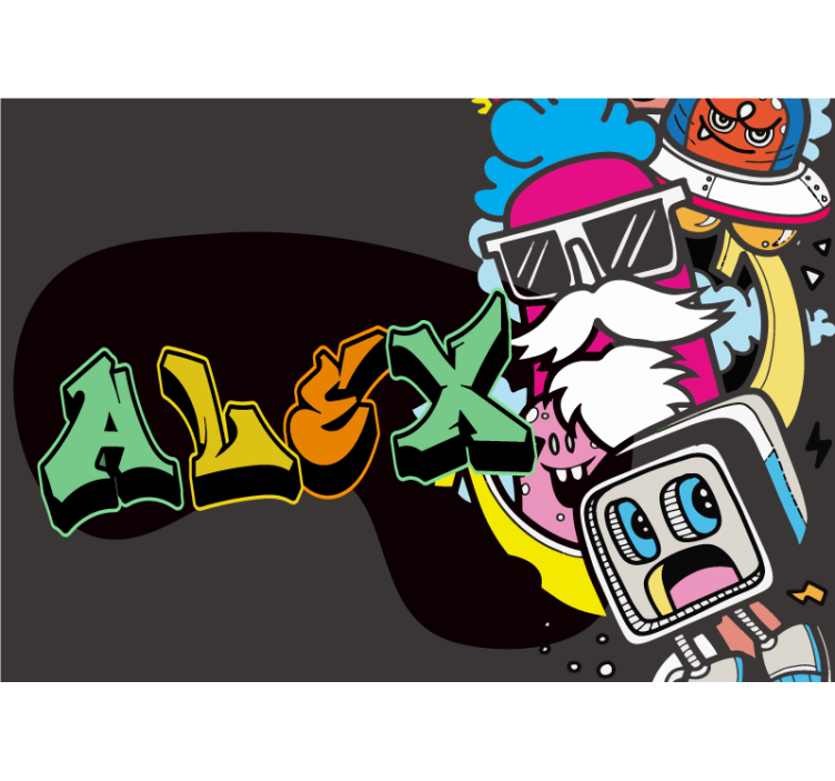 έφηβες τοιχογραφίες με έγχρωμο πρόσωπο - TenStickers