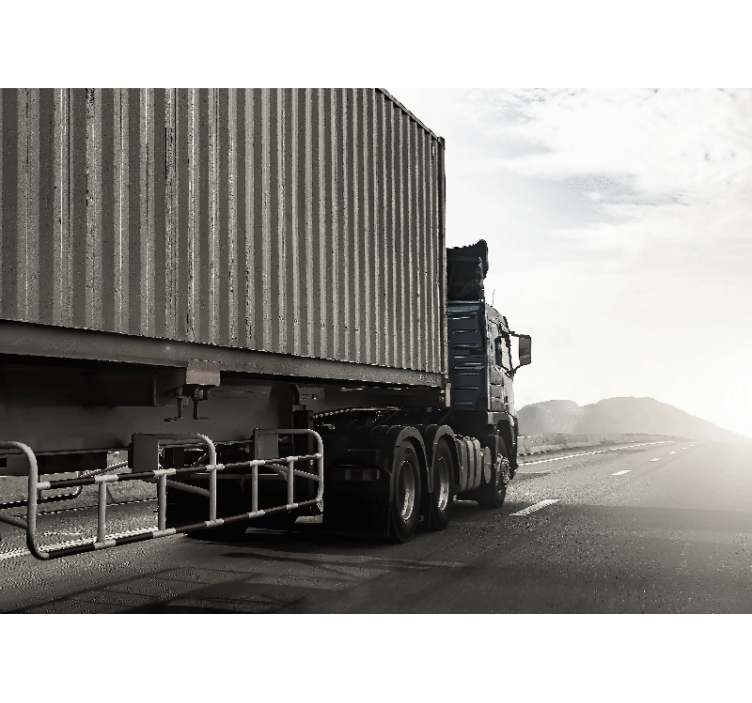 φορτηγό σε μια τοιχογραφία τοίχου αυτοκινητόδρομου - TenStickers