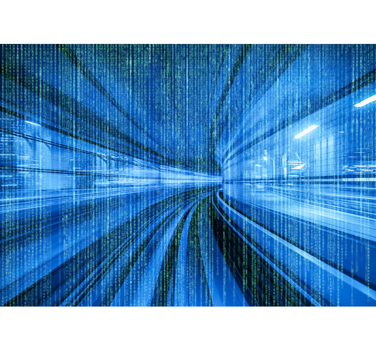 Αφηρημένο ταπετσαρία φωτογραφίας δυναμική ψηφιακή ροή - TenStickers