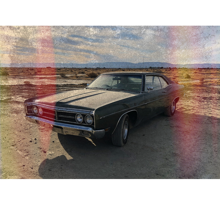 Φωτοταπετσαρία με οχήματα νοσταλγία για κλασικά αυτοκίνητα - TenStickers