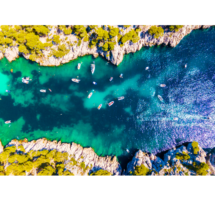 όμορφη τοιχογραφία με γαλάζια νερά - TenStickers