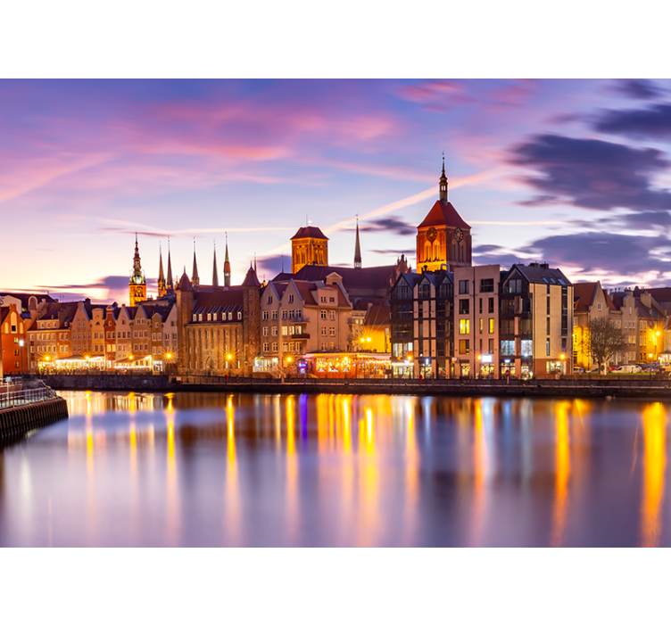 ροζ Γκντανσκ κάτω από την τοιχογραφία της θάλασσας - TenStickers