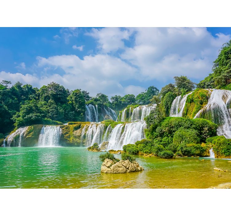 Τρισδιάστατη τοιχογραφία τροπικού καταρράκτη τρισδιάστατη - TenStickers