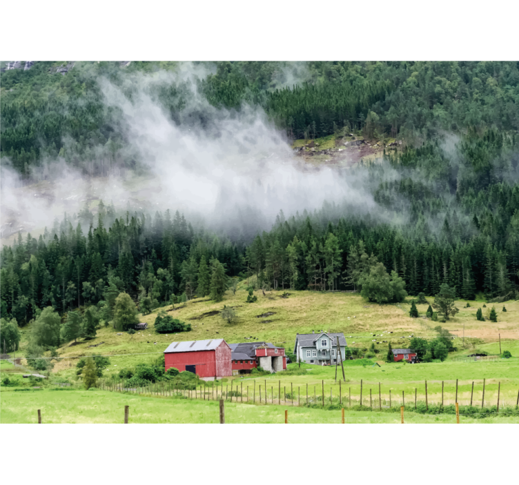 Φωτοταπετσαρία φύσης Νορβηγικό δάσος - TenStickers