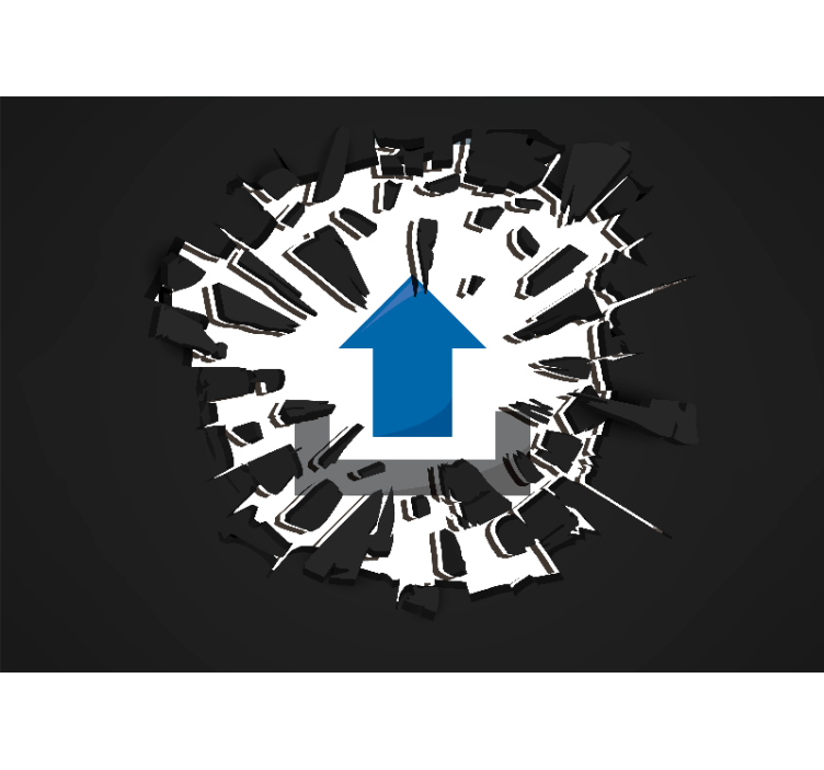 Φωτοταπετσαρία τρισδιάστατη Θραύση της Θέασης - TenStickers