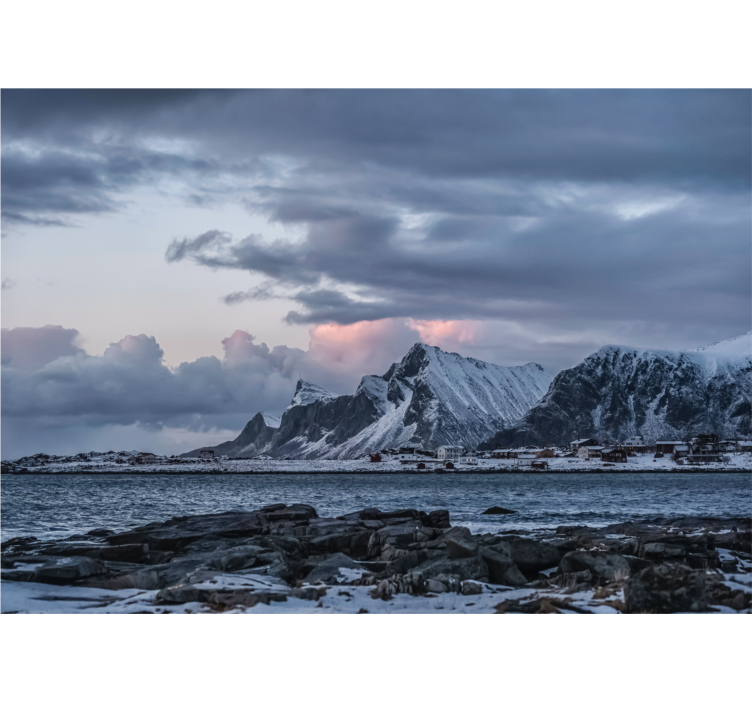 Ταπετσαρία φωτογραφίας τοπίου Παγωμένες Κορυφές - TenStickers
