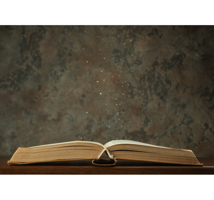 Ταπετσαρία τέχνης με φωτογραφία Μαγεία Ανοιχτού Βιβλίου - TenStickers