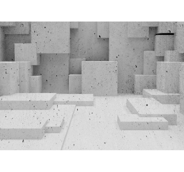 μπετόν τρισδιάστατες τοιχογραφίες τοίχων - TenStickers