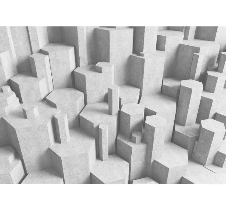 τοιχογραφία από πέτρινο τοίχο γεωμετρικών μορφών - TenStickers