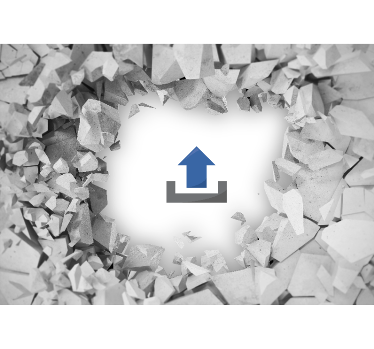 σπασμένο σκυρόδεμα με φωτογραφία τοιχογραφία - TenStickers