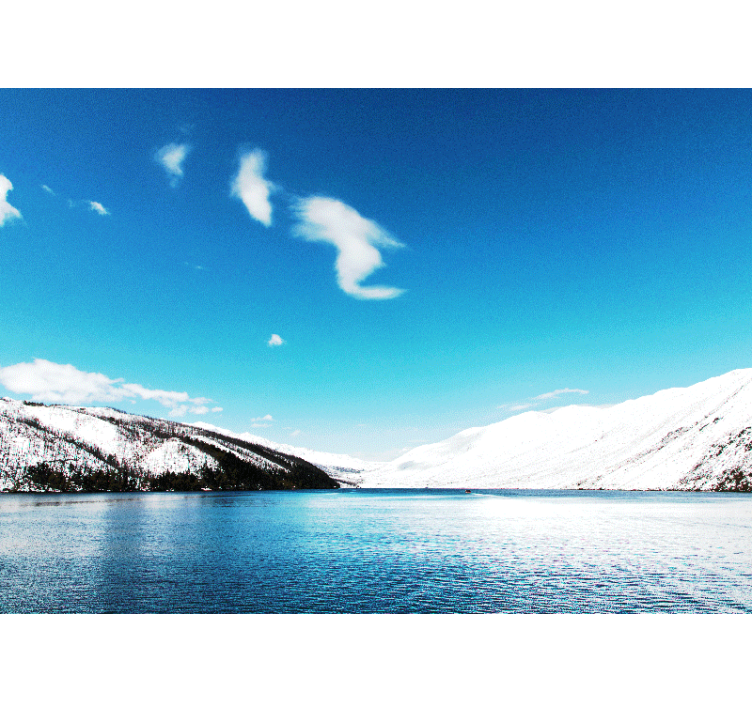 Ταπετσαρία φωτογραφίας τοπίου Χιονισμένα Βουνά - TenStickers